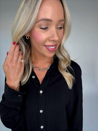 Keep It Chic Hoop Earrings - Silver