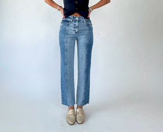 Sundaze High Rise Straight Crop With Front Seam