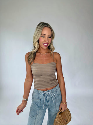 Subtle Shimmer Bralette - Mocha