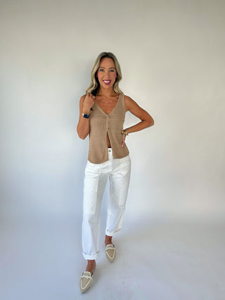 SANCTUARY Boyfriend Utility Pant - White