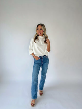 Afternoon Plans Mock Neck Top