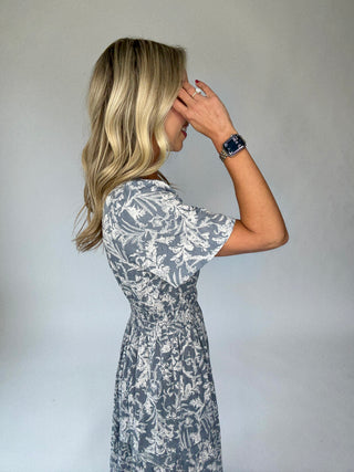 Romance Awaits Floral Dress - Blue