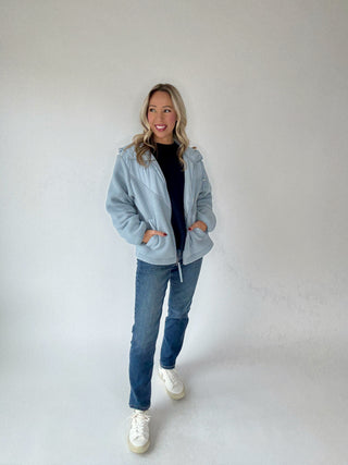 VARLEY Rosia Fleece Hoodie - Ashley Blue