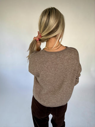 On My Level Sweater - Mocha
