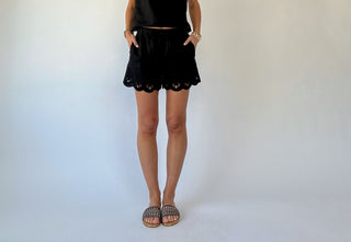 SANCTUARY Almost There Linen Shorts - Black
