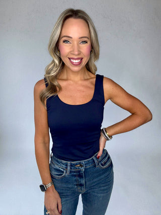Second Skin Tank Top - Navy