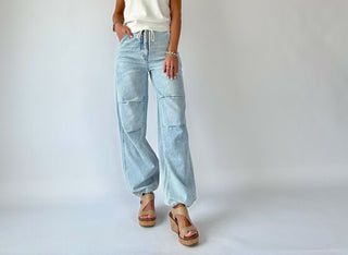 Jet Set Jogger Drawcord Jeans