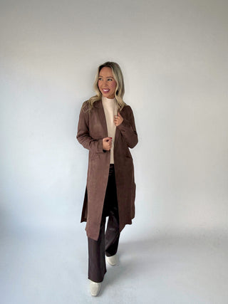 Cinnamon Suede Duster