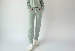 Satin Serenity Pants - Sage