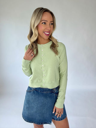 Sweet Serendipity Cardigan - Mint Green