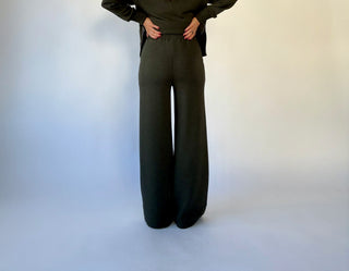 VARLEY The Wide Leg Pant 30" - Olive Marl