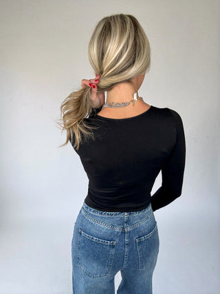 Classic Core Long Sleeve Top - Black