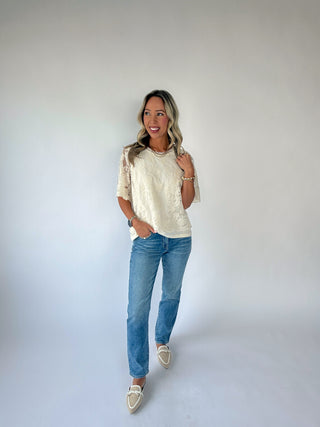 SANCTUARY Forever Lace Top - Vintage Ivory