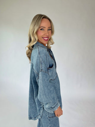 Bend The Rules Denim Top - Chambray