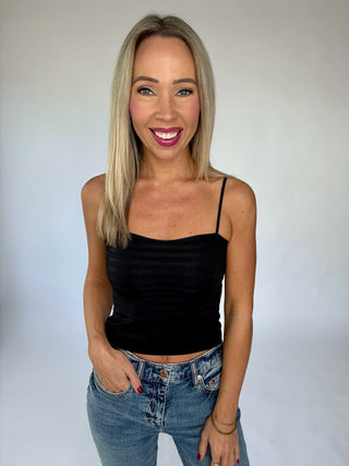 Subtle Shimmer Bralette - Black
