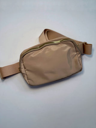 Everyday Belt Bag Beige Front with Straps Image