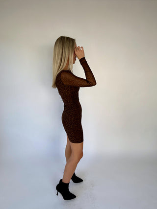 Steal The Spotlight Leopard Print Mini Dress
