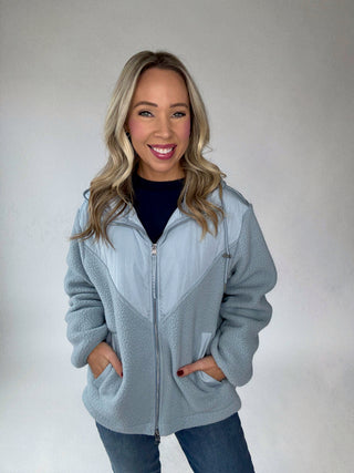 VARLEY Rosia Fleece Hoodie - Ashley Blue