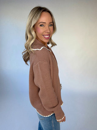 VARLEY Sibley Soft Knit Jacket - Ginger Snap