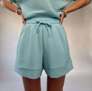 VARLEY Atrium High Rise Shorts - Porcelain Blue