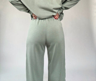 Satin Serenity Pants - Sage