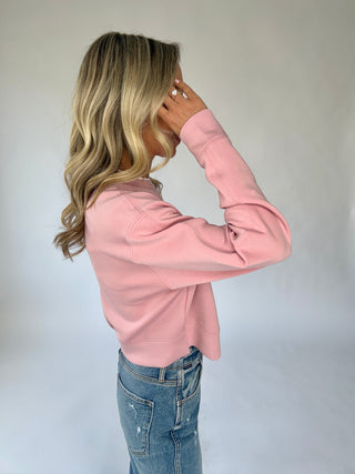 VARLEY Tasmin Cropped Sweat - Zephyr Mauve