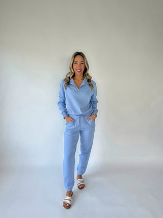 Running Errands Joggers - Perri Blue