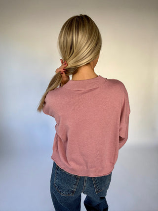 Easy As Ever Lightweight Sweater - Mauve