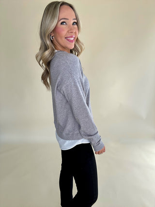 French Cafe Top - Grey