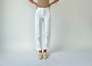 SANCTUARY Boyfriend Utility Pant - White