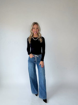 Classic Core Long Sleeve Top - Black