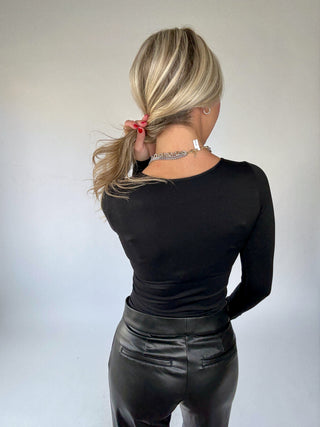 Classic Core Long Sleeve Top - Black