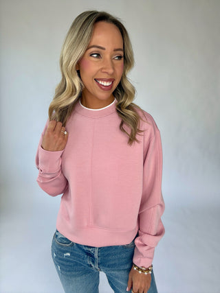 VARLEY Tasmin Cropped Sweat - Zephyr Mauve