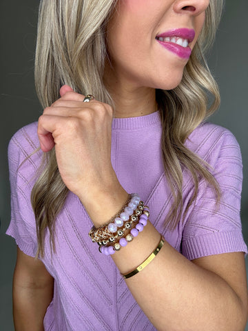 Glam Girl Bracelet Set - Lavender
