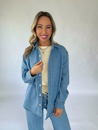 Haven Striped Denim Top