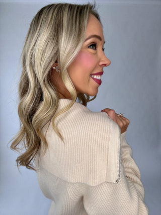 Polished Ease Half Zip Knit Dress