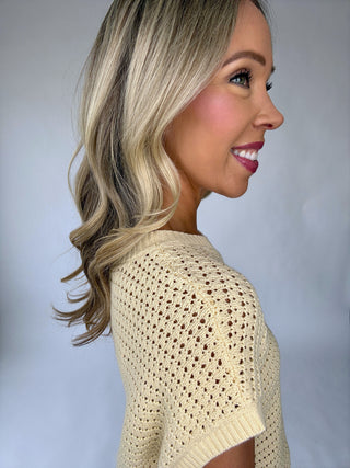 Couldn't Be Happier Knit Top - Light Yellow