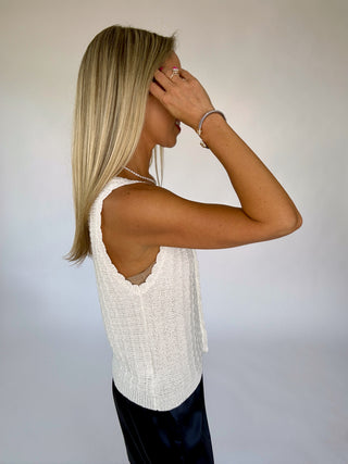 As You Wish Knit Tank - Off White