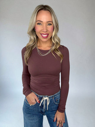 Classic Core Long Sleeve Top - French Roast