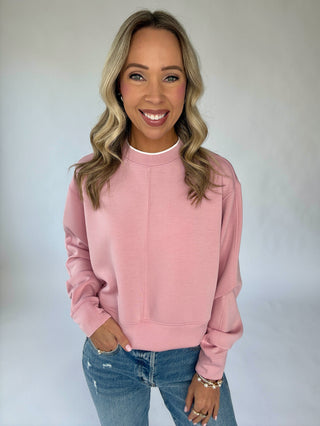 VARLEY Tasmin Cropped Sweat - Zephyr Mauve