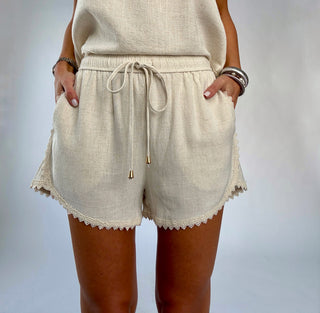 Cloud Nine Linen Shorts - Natural