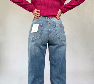 Boyfriend Button Fly with Mini Cuff Jean