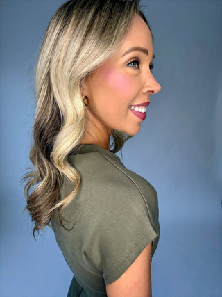 Keep It Cool Mini Dress - Olive