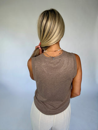 The Only One Knit Tank - Mocha