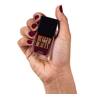 Flexibility Deep Wine Nail Polish Hand Image