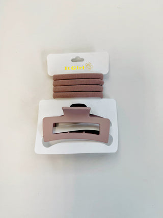 It Girl Claw Clip Set - Plum