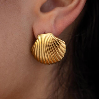 Marella Shell Earrings - Gold