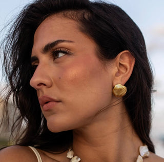 Marella Shell Earrings - Gold