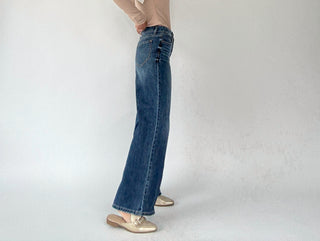 Granite Blues Mid Rise Wide Leg Jeans Side Image
