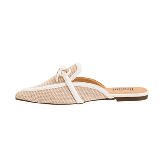Elevated Woven Mule - Beige/Ivory